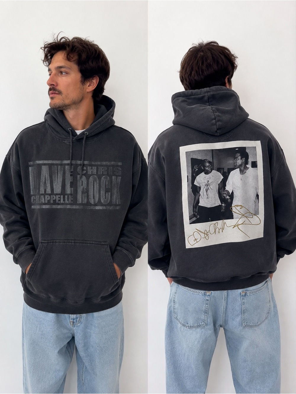 Chris Rock x Dave Chappelle Graphic Hoodie - Black
